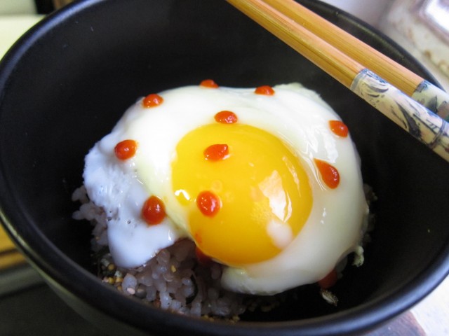 Egg and rice breakfast