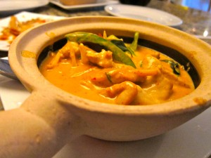 Red curry with pork at Garlic Thai