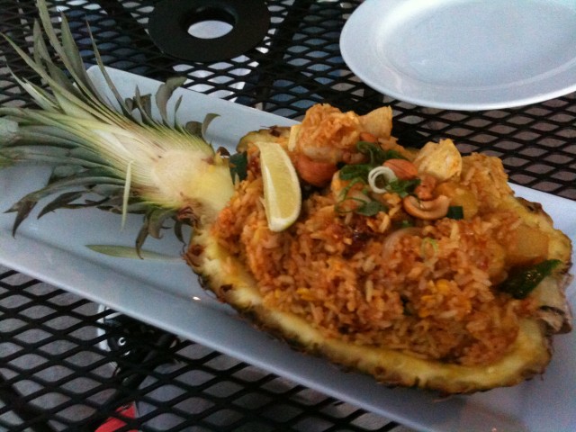 Pineapple fried rice at Garlic