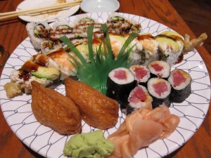 Sushi plate at Sushi Avenue