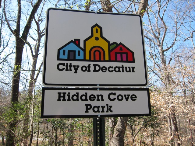 Hidden Cove Park sign