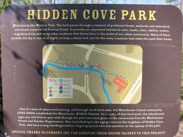 Hidden Cove Park information sign