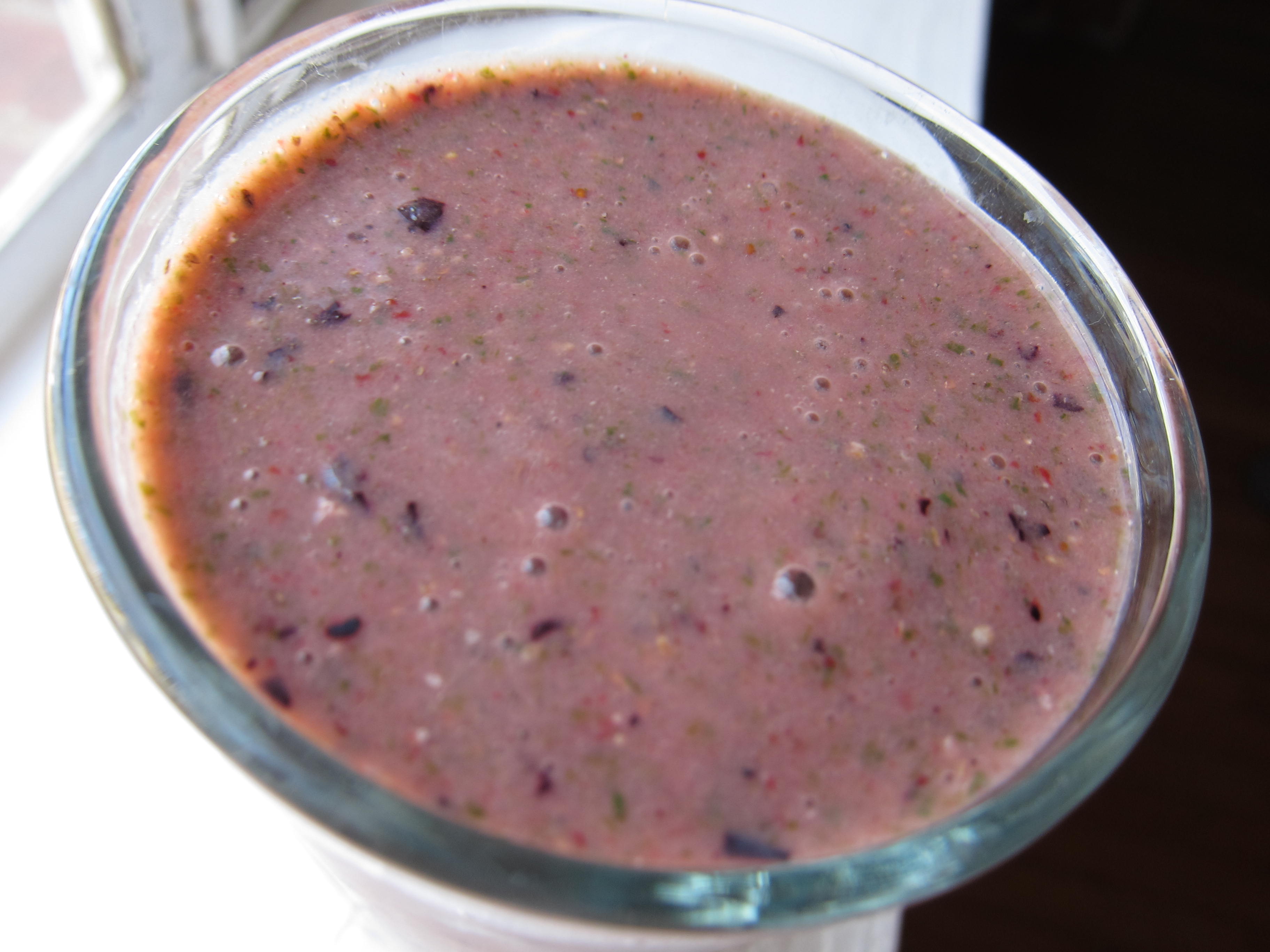 Smoothie surface close-up
