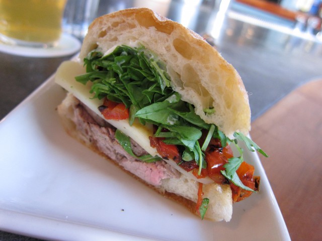 Steak sandwich at Leon's