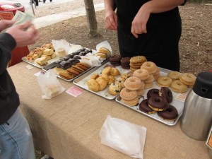 Breakfast pastries at market