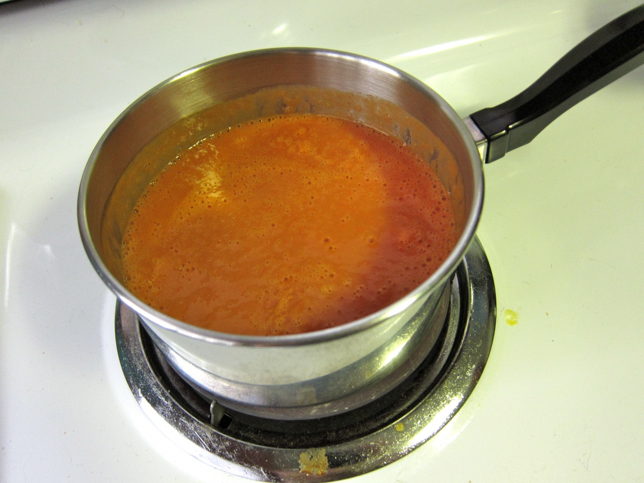 Heating up tomato soup
