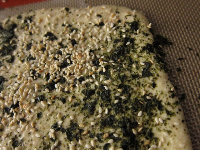 Seaweed socca batter