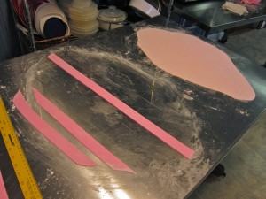 Dark pink strips