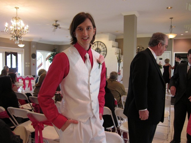 Jeff in his groomsman tux