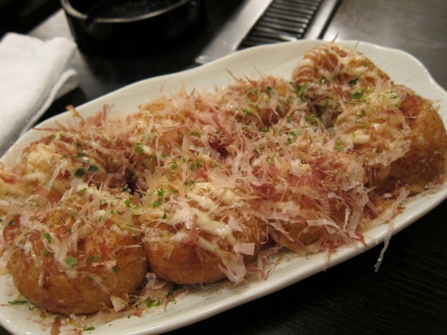 Plate of takoyaki