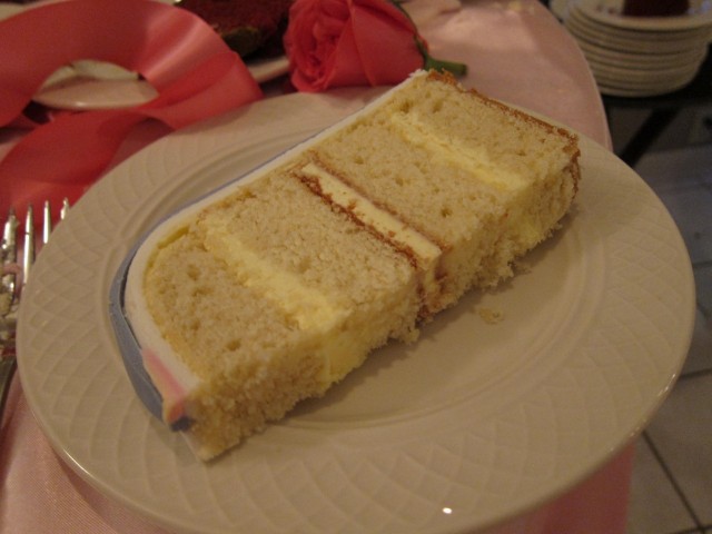 Slice of wedding cake