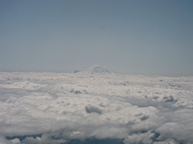 Mt. Rainier from plane