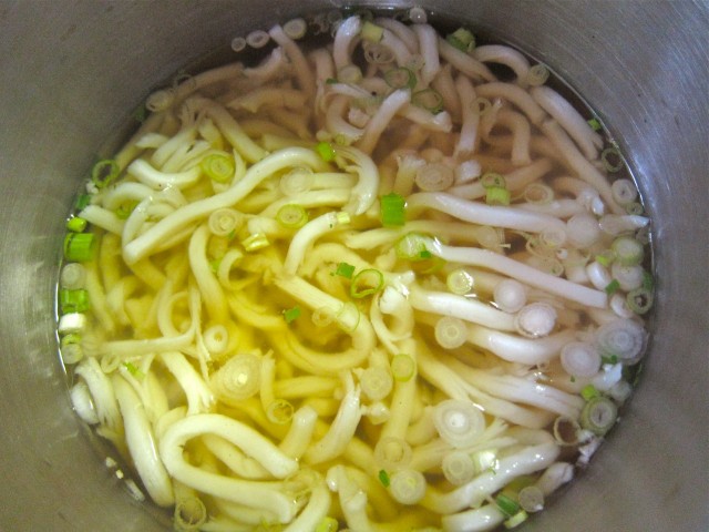 Udon noodles in broth
