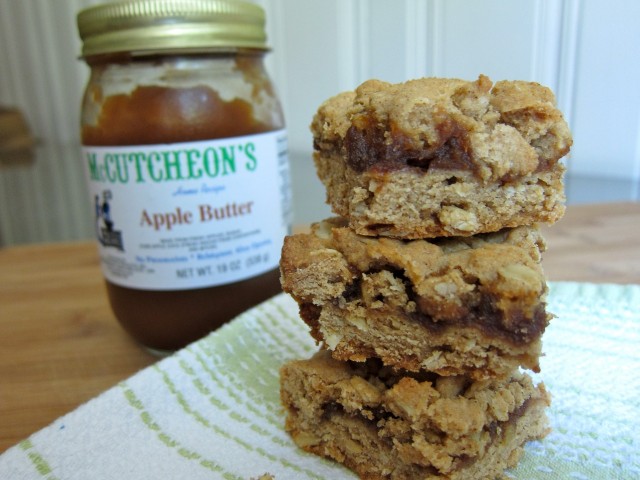 Apple butter oat bars stack