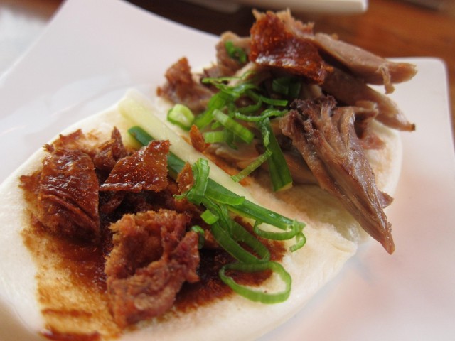 Crispy duck buns at Miso Izakaya