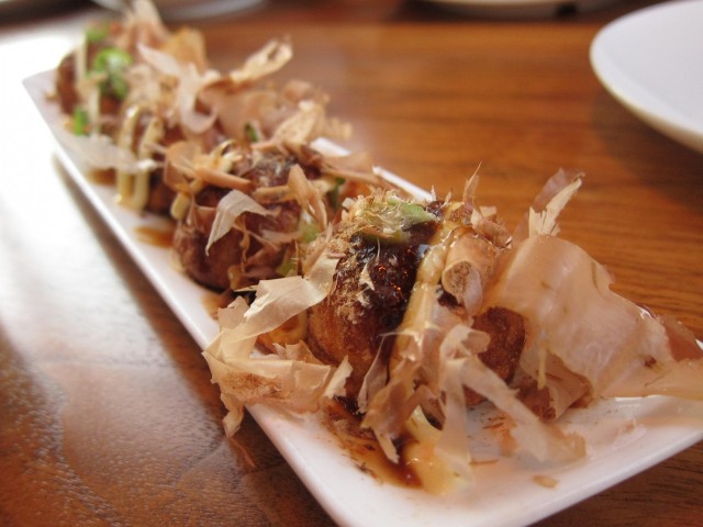 Takoyaki at Miso Izakaya close up