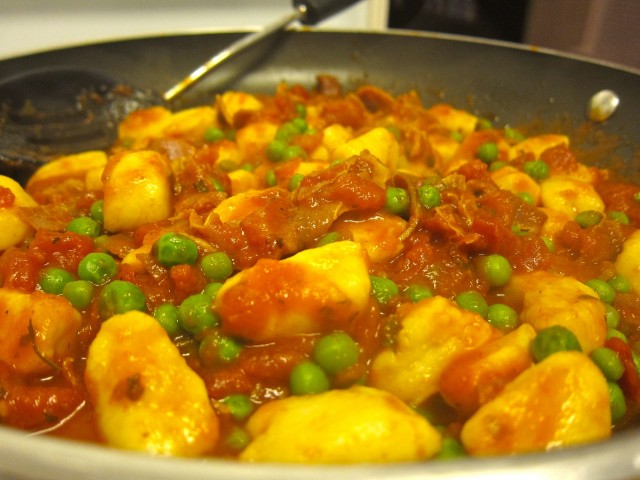 gnocchi dinner close up