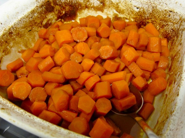 Honey soy roasted carrots