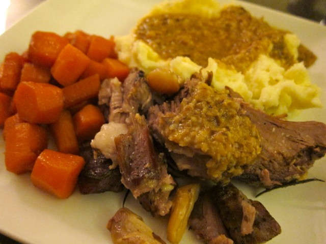 My plate of lamb roast