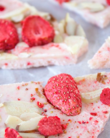 Strawberry almond bark