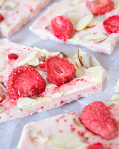 Strawberry almond bark