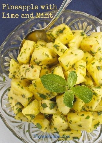 Pineapple with Lime and Mint
