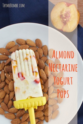 Almond Nectarine Yogurt Pops